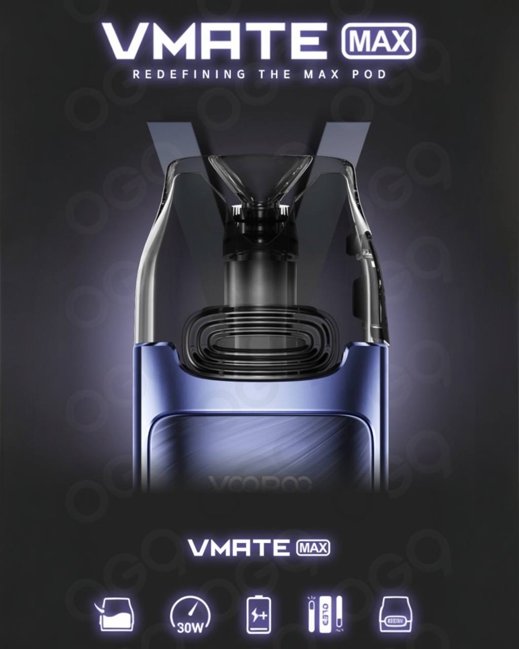 原廠正品 Voopoo Vmate MAX 30W 可調瓦小煙 1200mAh 電子煙 小煙