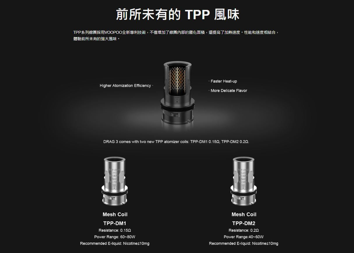 原廠正品 VOOPOO DRAG 3 TPP-X Kit 177W