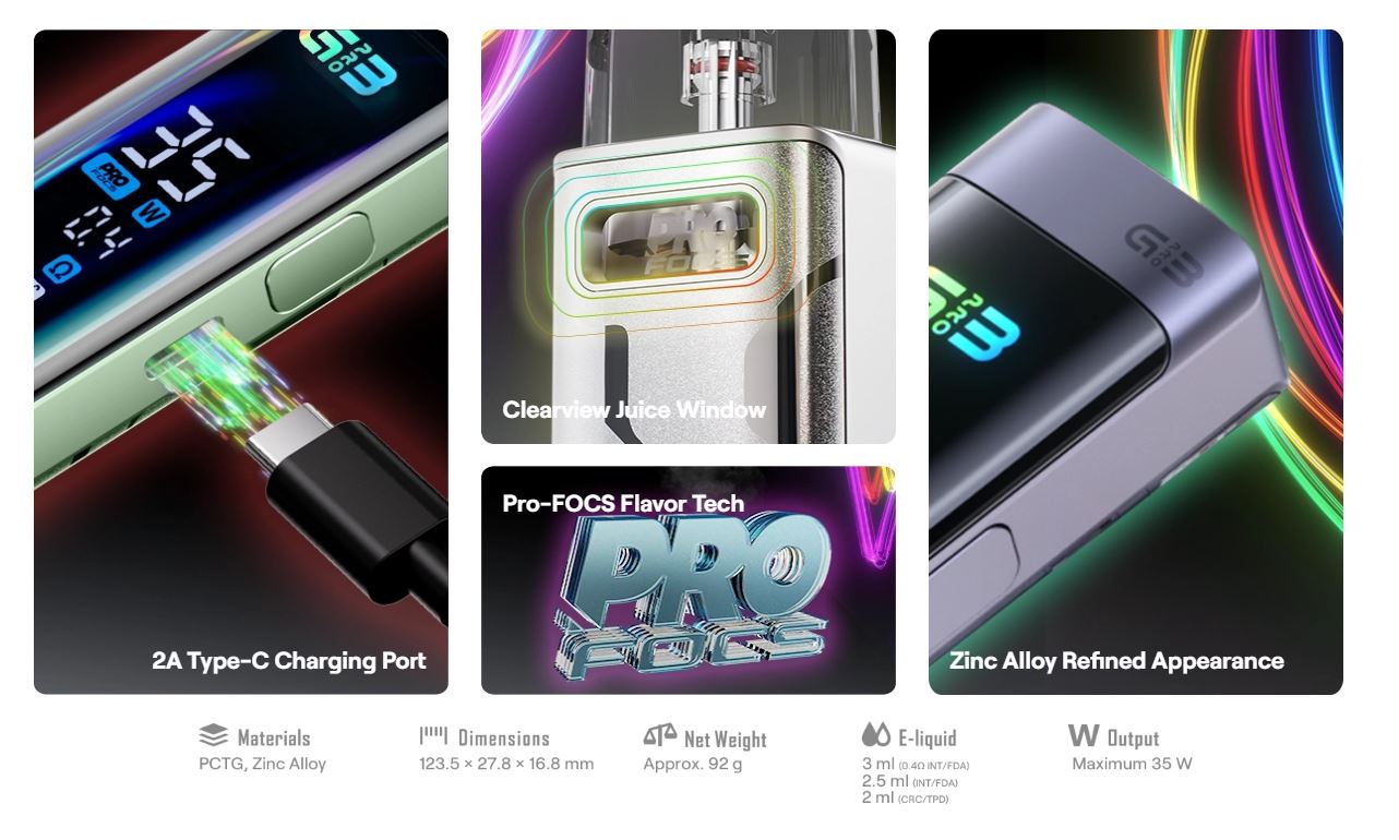 原廠正品 UWELL CALIBURN G3 PRO 35W 咖哩棒 PRO 小煙 電子煙