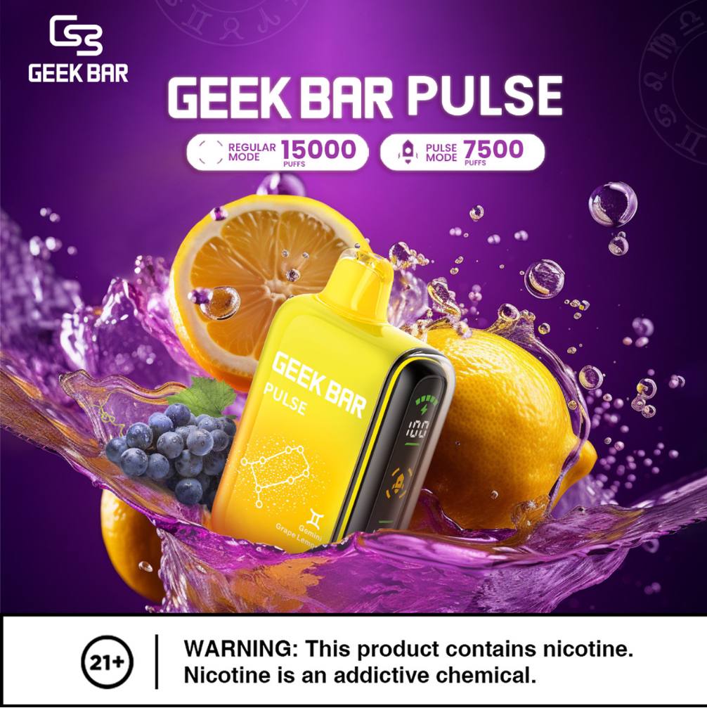 原廠正品 美國大牌 Geek Bar Pulse Vape 15000 口 現貨 一次性 拋棄式 小煙