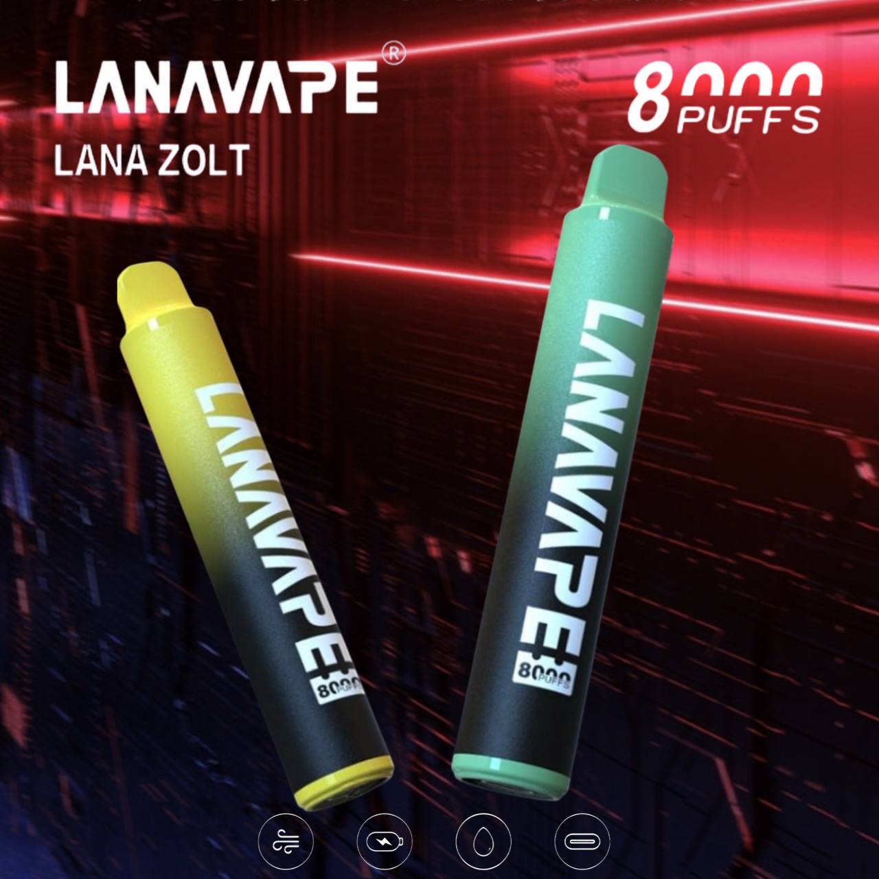 原廠正品 LANA VAPE 拋棄式 8000口 一次性 17種口味 台灣現貨 電子煙 大容量