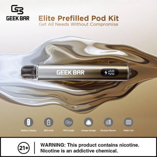 原廠正品  Geek Bar Elite Prefilled Pod Kit 菁英 一次性換彈 拋棄式 電子煙