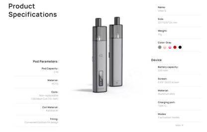 原廠正品 Aspire Vilter S Vaporizer Kit 666 2代升級版