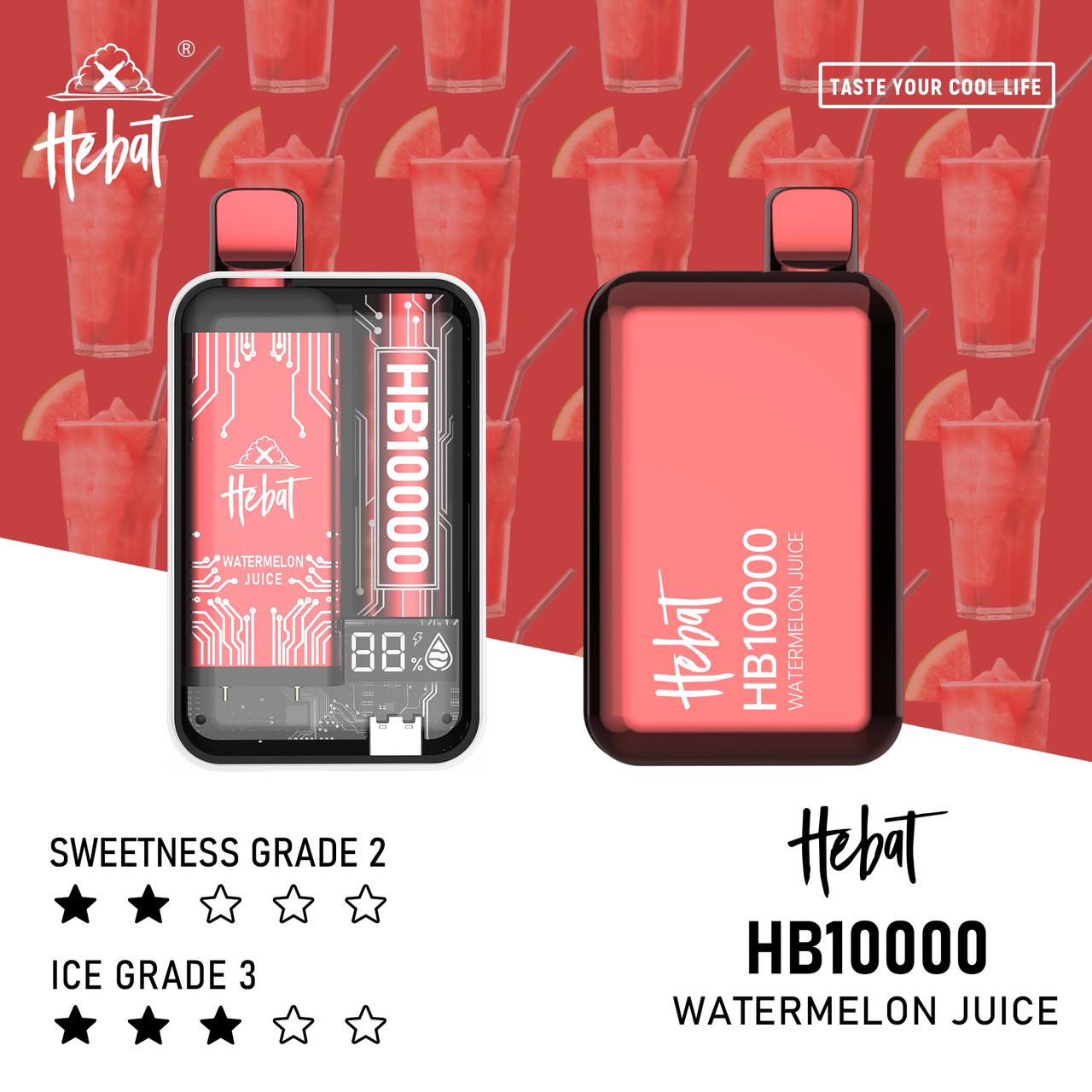 原廠正品 HEBAT 喜貝 10000口 puff 一次性/拋棄式 可重複充電