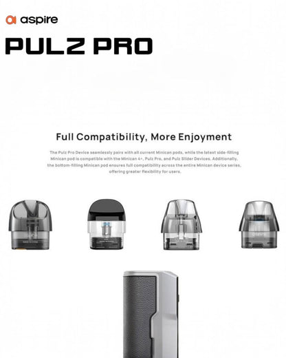 原廠正品 Aspire Pulz Pro  電子煙  小煙 注油式 大容量1400mAh Minican 5代